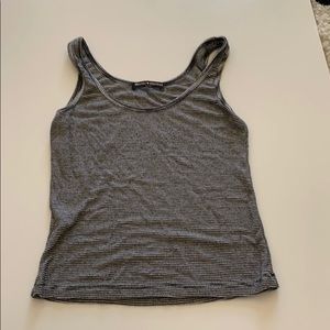Brandy Melville Black and White Stiped tank top